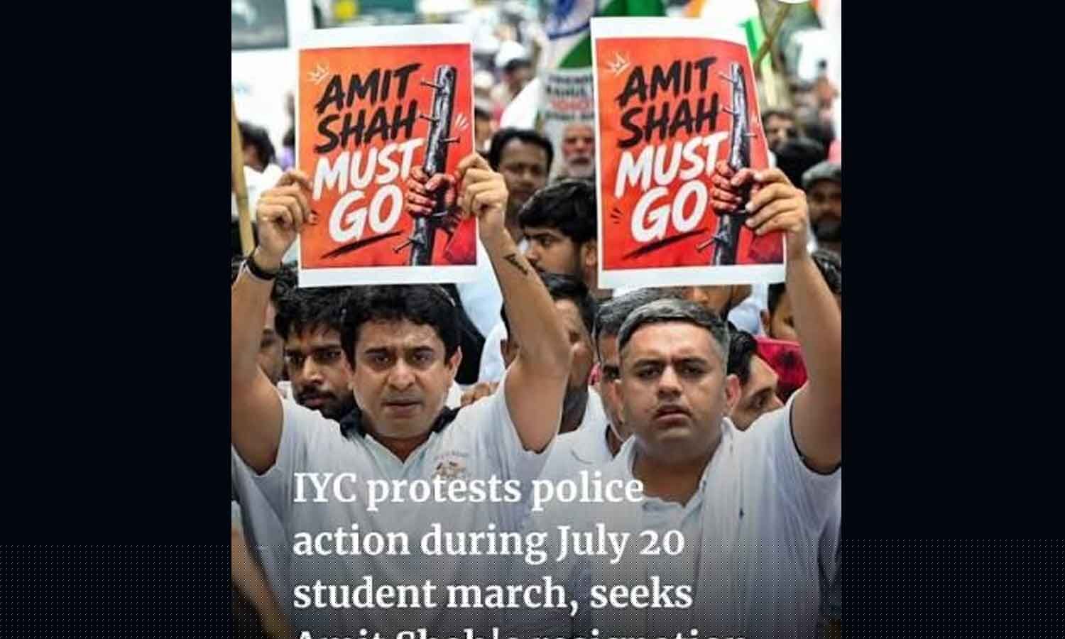 IYC protests police action, seeks Shah’s resignation