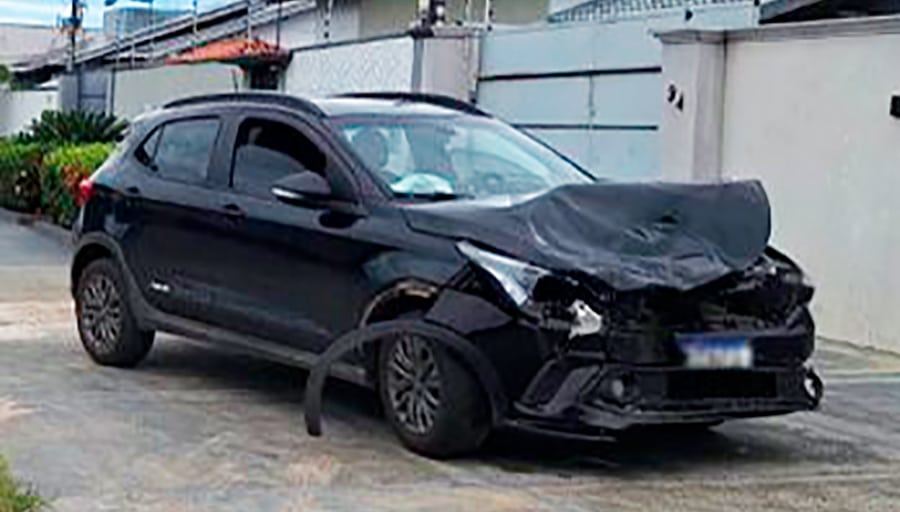 Dois ficam feridos no Nortão após colisão entre carro e caminhonete