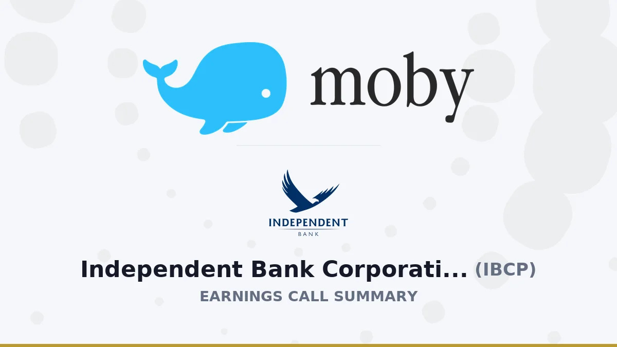 Independent Bank Corporation Q2 2026 Earnings Call Summary