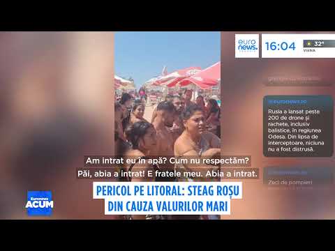 Steagul roșu, ignorat pe litoral. A fost nevoie de intervenția jandarmilor la Eforie