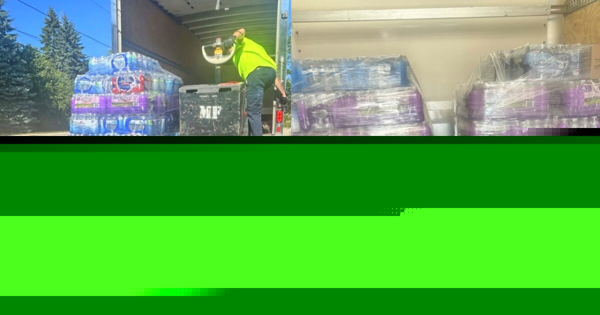 Oak Creek relief drive collects two truckloads of water for tornado victims