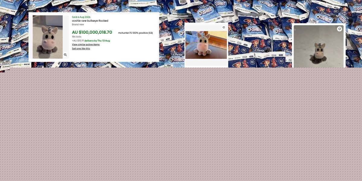 Parents Are Digging Through the Shopping Bags as a Rare Woolworths Ooshie Sparks eBay Frenzy