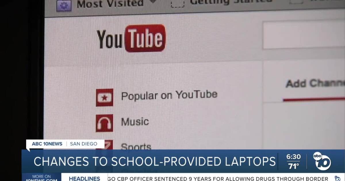 San Diego Unified blocks Youtube & other sites on school laptops