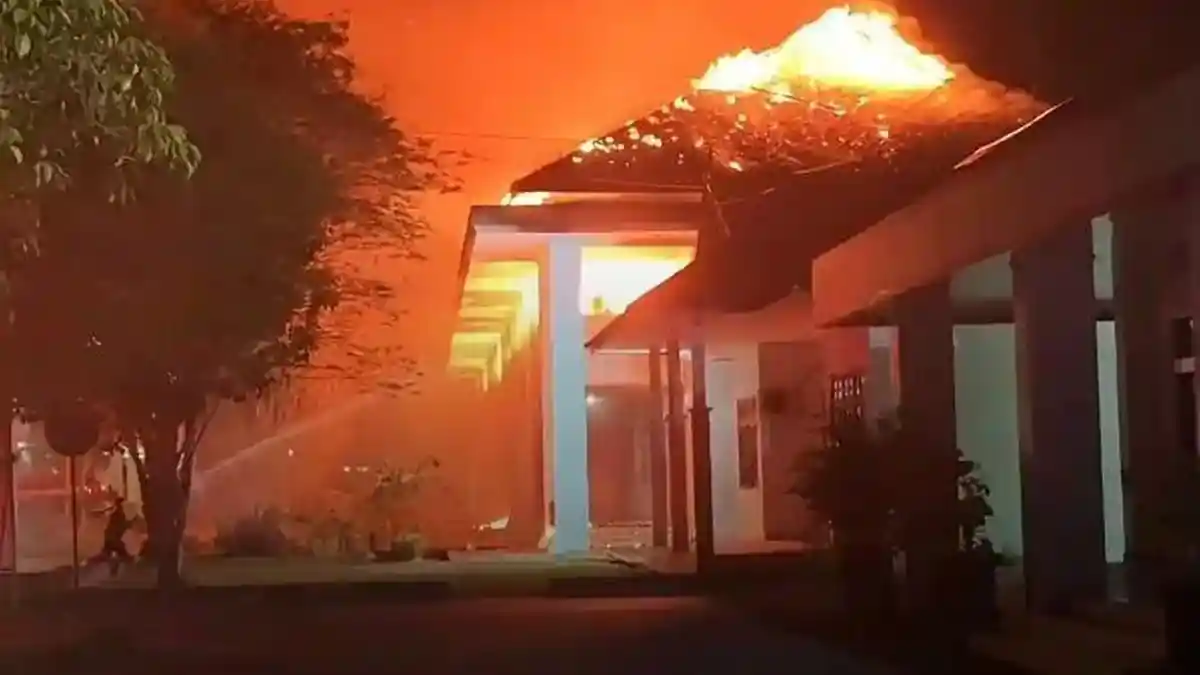 Gedung Biro Kesra di Kantor Gubernur Kalteng Kebakaran