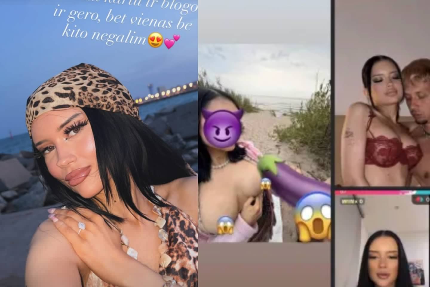 „OnlyFans“ žvaigždei Gerdai Bieliauskaitei ir Saprei aistra liejasi per kraštus: mylėjosi paplūdimyje?