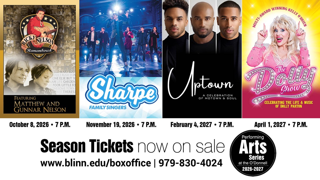 SEASON TICKETS NOW ON SALE FOR BLINN’S 2026-27 PERFORMING ARTS SERIES