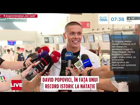 David Popovici vânează noi recorduri la Europenele de natație de la Paris