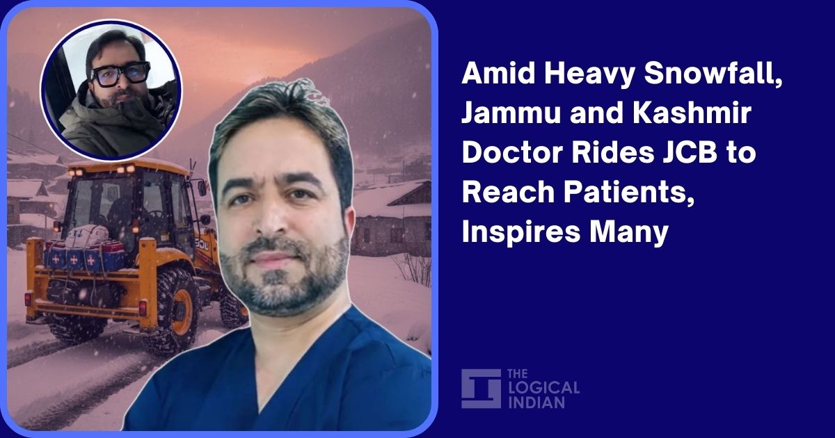 Amid Heavy Snowfall, Jammu and Kashmir Doctor Rides JCB to Reach Patients, Inspires Many
