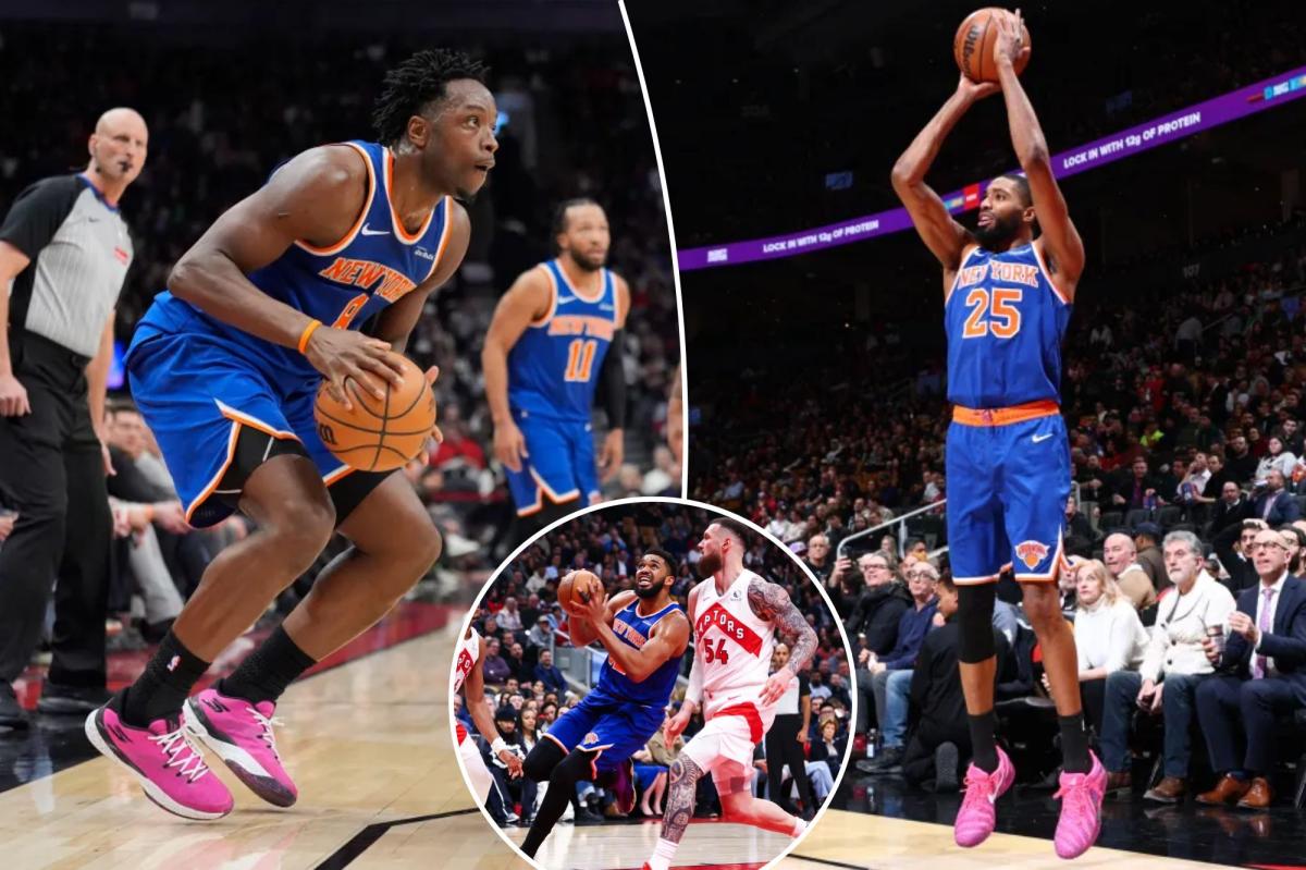 Mikal Bridges, OG Anunoby pick up slack for other Knicks stars in comeback win over Raptors
