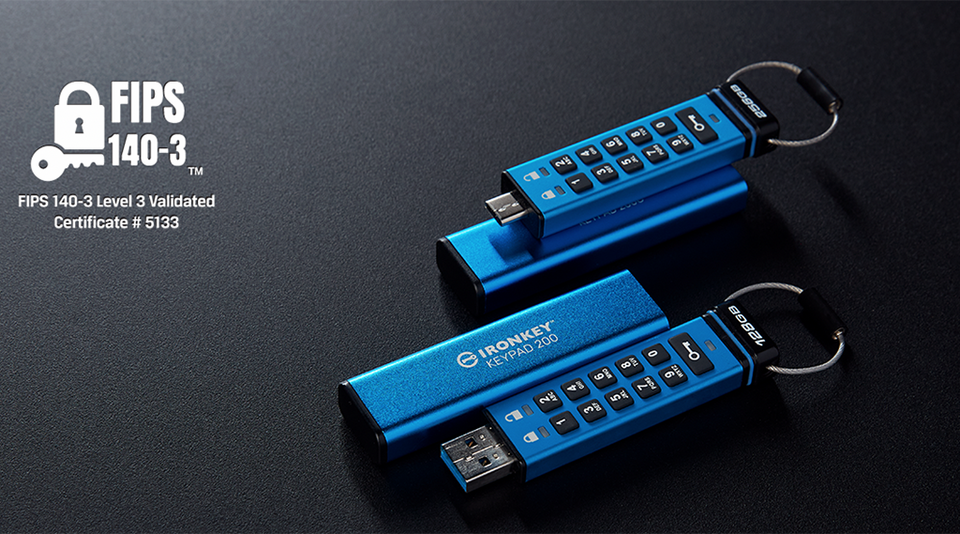 Kingston có ổ USB thứ ba đạt chứng nhận bảo mật NIST FIPS 140-3 cấp độ 3