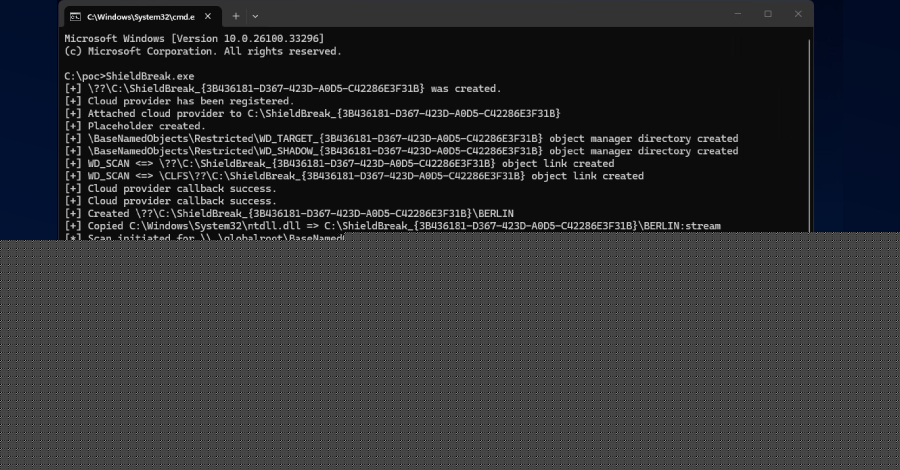 ShieldBreak Zero-Day PoC Claims Microsoft Defender Patch Bypass With SYSTEM Access