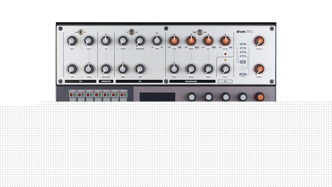 "Your analogue sound becomes a sample – then the cycle begins again: a new sound, a new sample, a new idea": Vermona drumDING is a hybrid drum machine designed to sample itself
