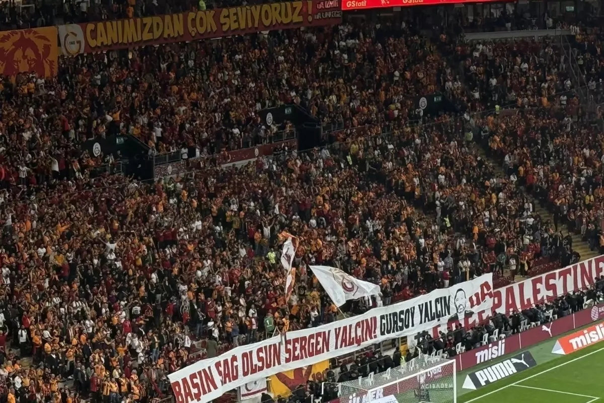 Galatasaray taraftarından Sergen Yalçın'ı duygulandıran pankart