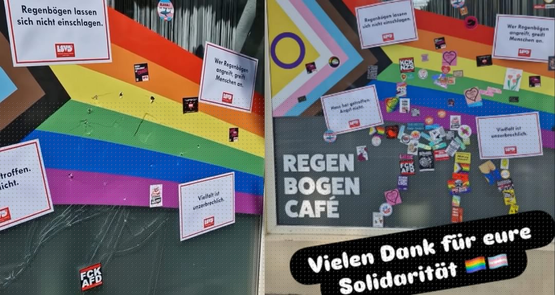Magdeburg: Deliberate vandalism damages windows at LSVD+ Rainbow Café