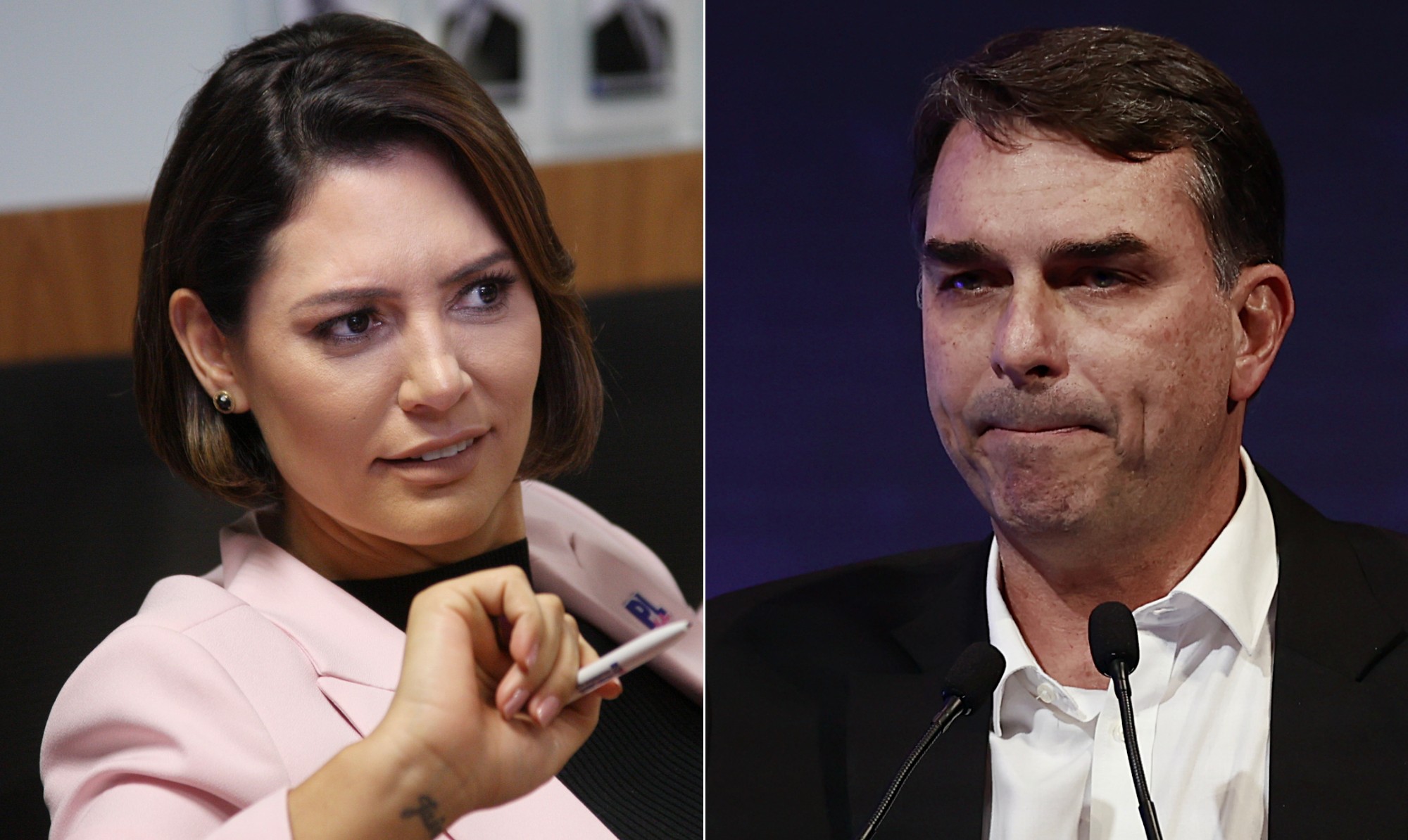 A reconciliação para inglês ver de Michelle e Flávio Bolsonaro