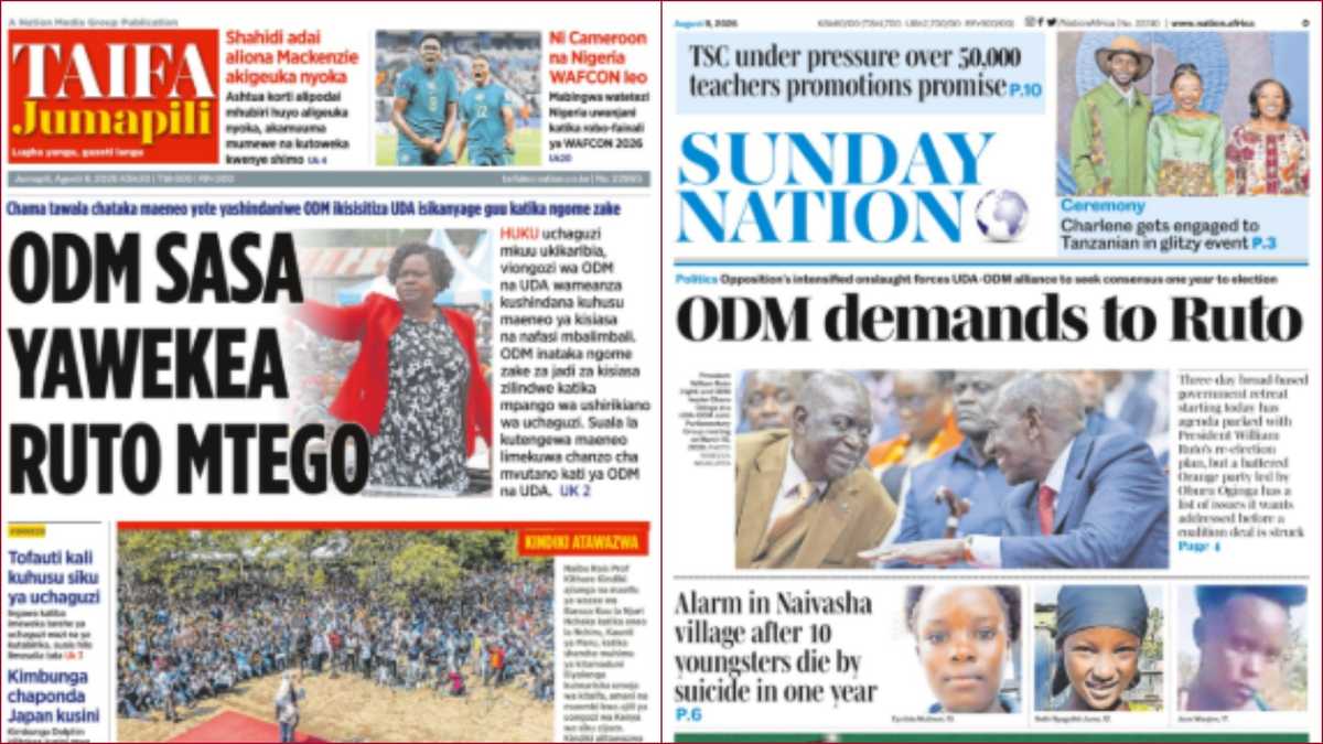 Kenyan Newspapers, Aug 8: Cop accused of killing Dr Victoria Mutiso linked to another murder