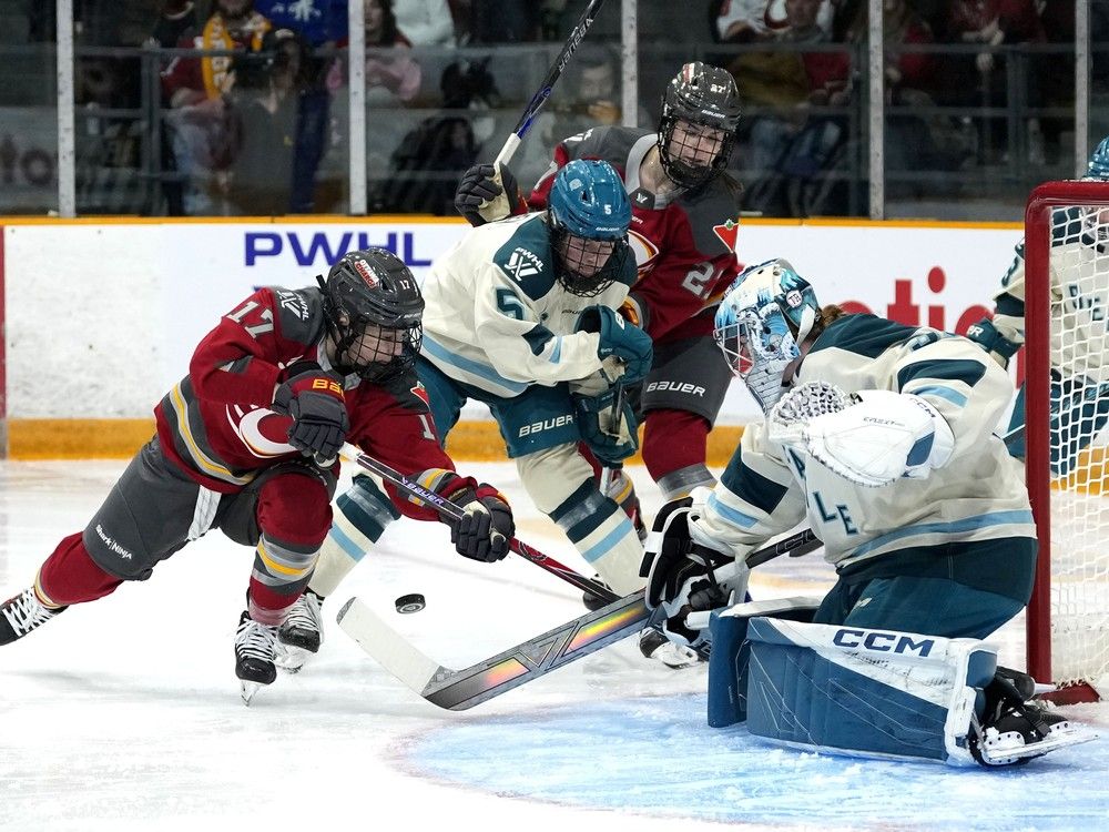 Rebecca Leslie scores two late goals to complete Charge comeback in PWHL win over Seattle