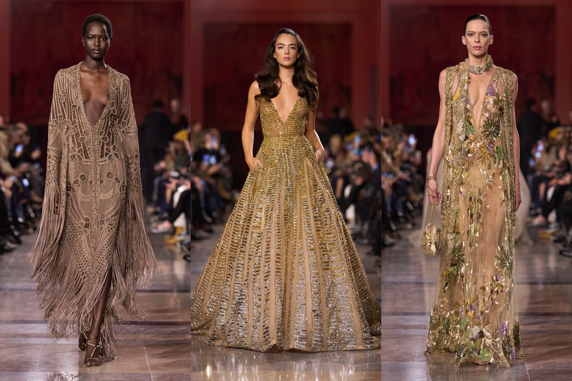 Semaine de la haute couture : Deva Cassel ouvre le défilé Elie Saab et fait renaître le glamour des années 70