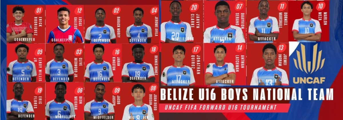 U16 Belize Boys National Team heads to Guatemala for UNCAF FIFA Forward Tournament
