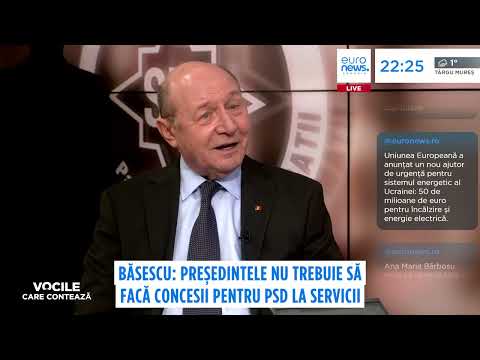 Băsescu: Președintele nu trebuie să facă concesii la numirea șefilor serviciilor și a procurorilor