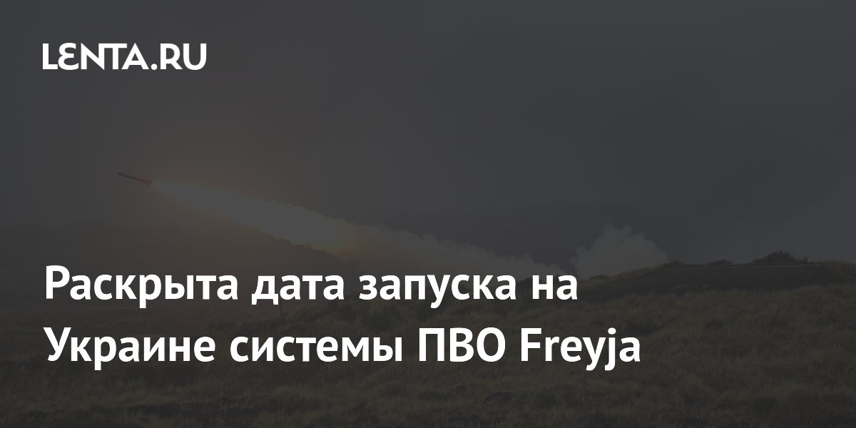 Раскрыта дата запуска на Украине системы ПВО Freyja