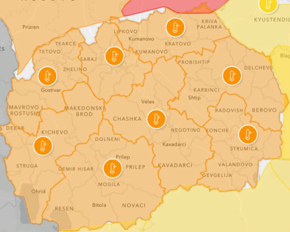 Heatwave: whole of Macedonia is under orange alert