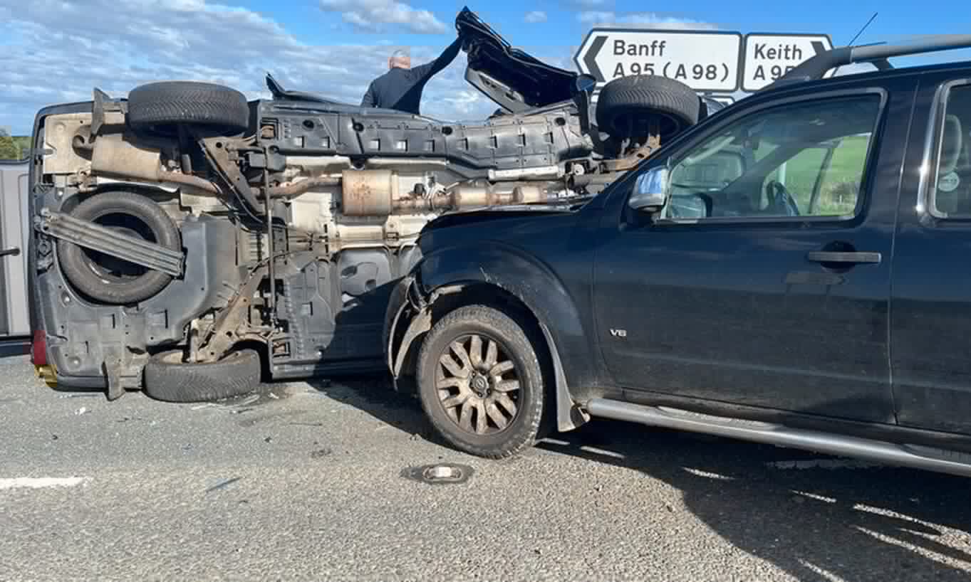 Turriff Academy teacher airlifted to hospital by SCAA after crash near Banff