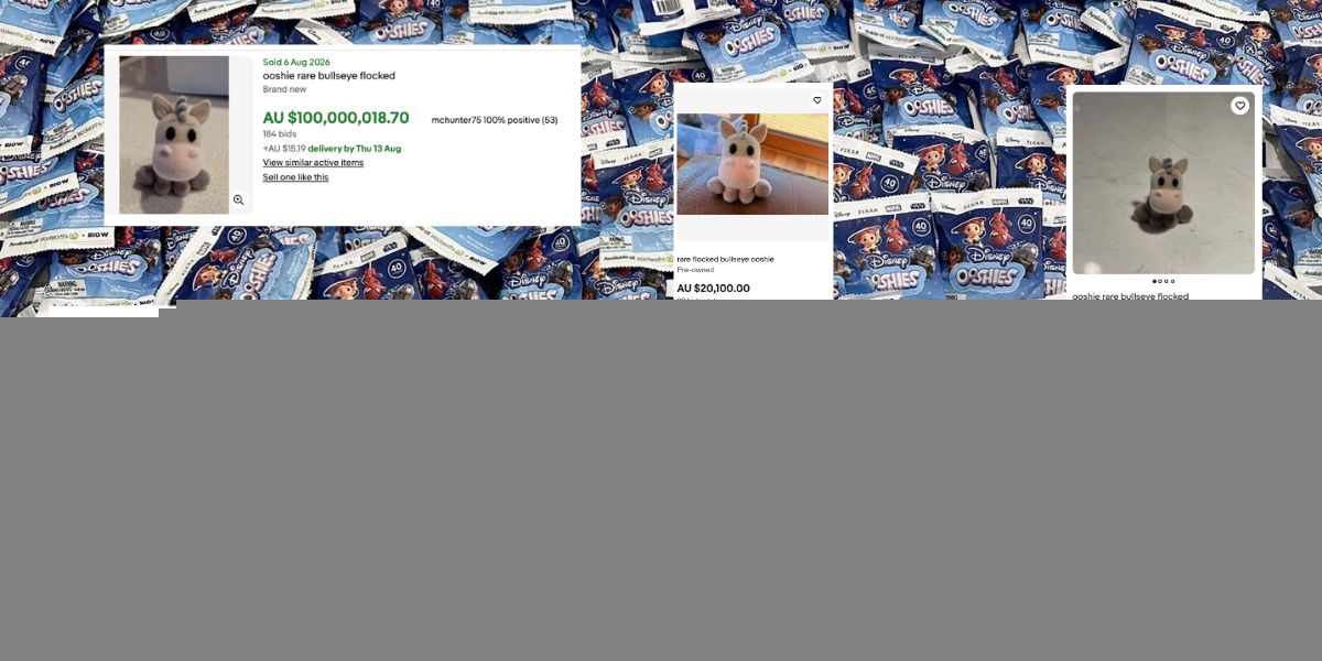 Parents Are Digging Through the Shopping Bags as a Rare Woolworths Ooshie Sparks eBay Frenzy