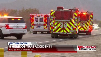 8 pacientes hospitalizados tras un choque frontal en Mecca