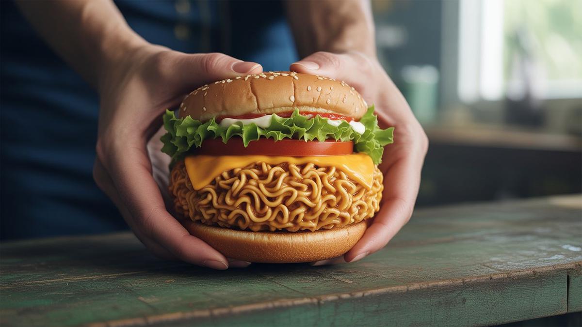 Resep Burger Mie Instan Renyah yang Anti Hancur