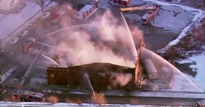 Two-alarm fire damages commercial building in Joliet