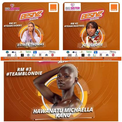 Meet the first three roommates for this year’s Big Sister Salone “Bestyz Season”