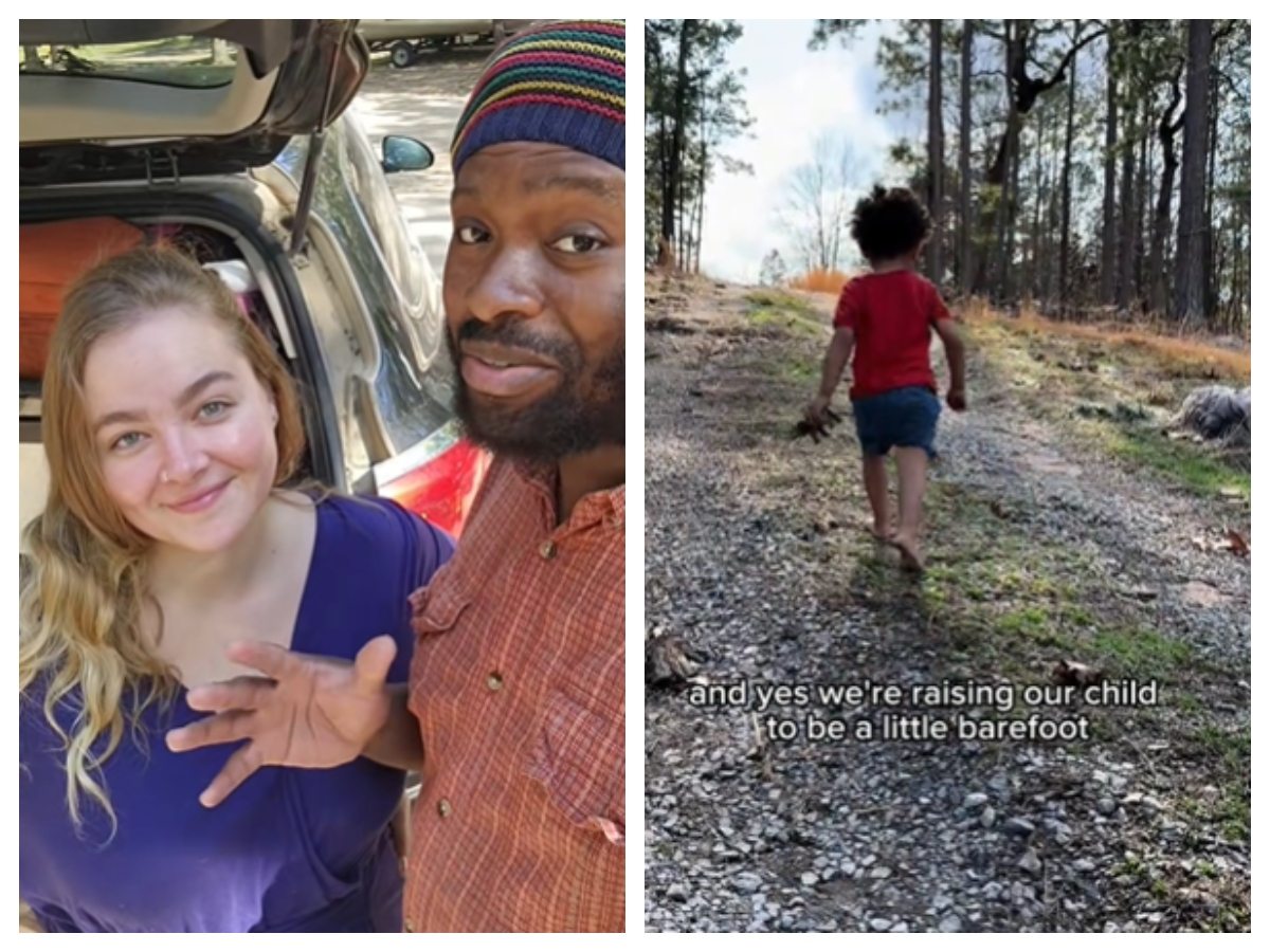 Meet the couple raising their son in the woods to ‘set him up for strong independence as an adult’