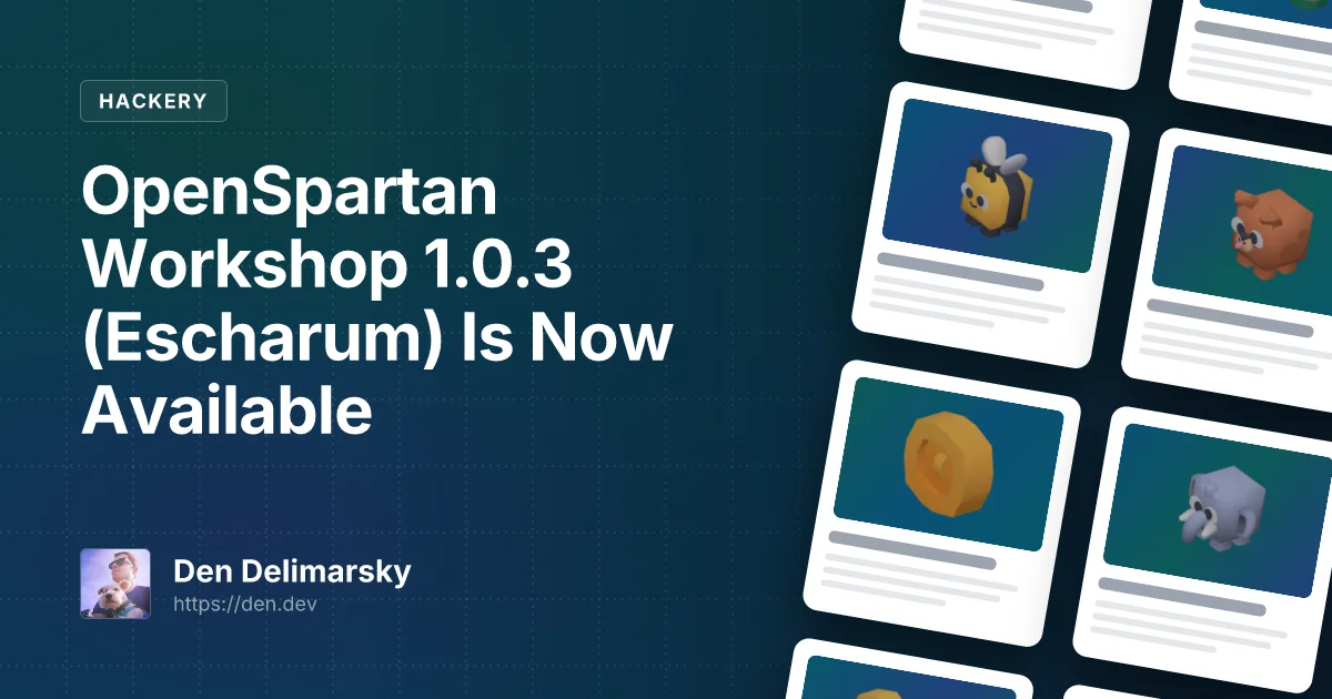 OpenSpartan Workshop 1.0.3 (Escharum) Is Now Available