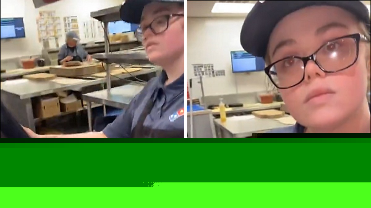 ‘Do my s—, now’: A woman filmed herself berating a Domino’s employee, with one viewer saying the worker was left ‘on the verge of tears’