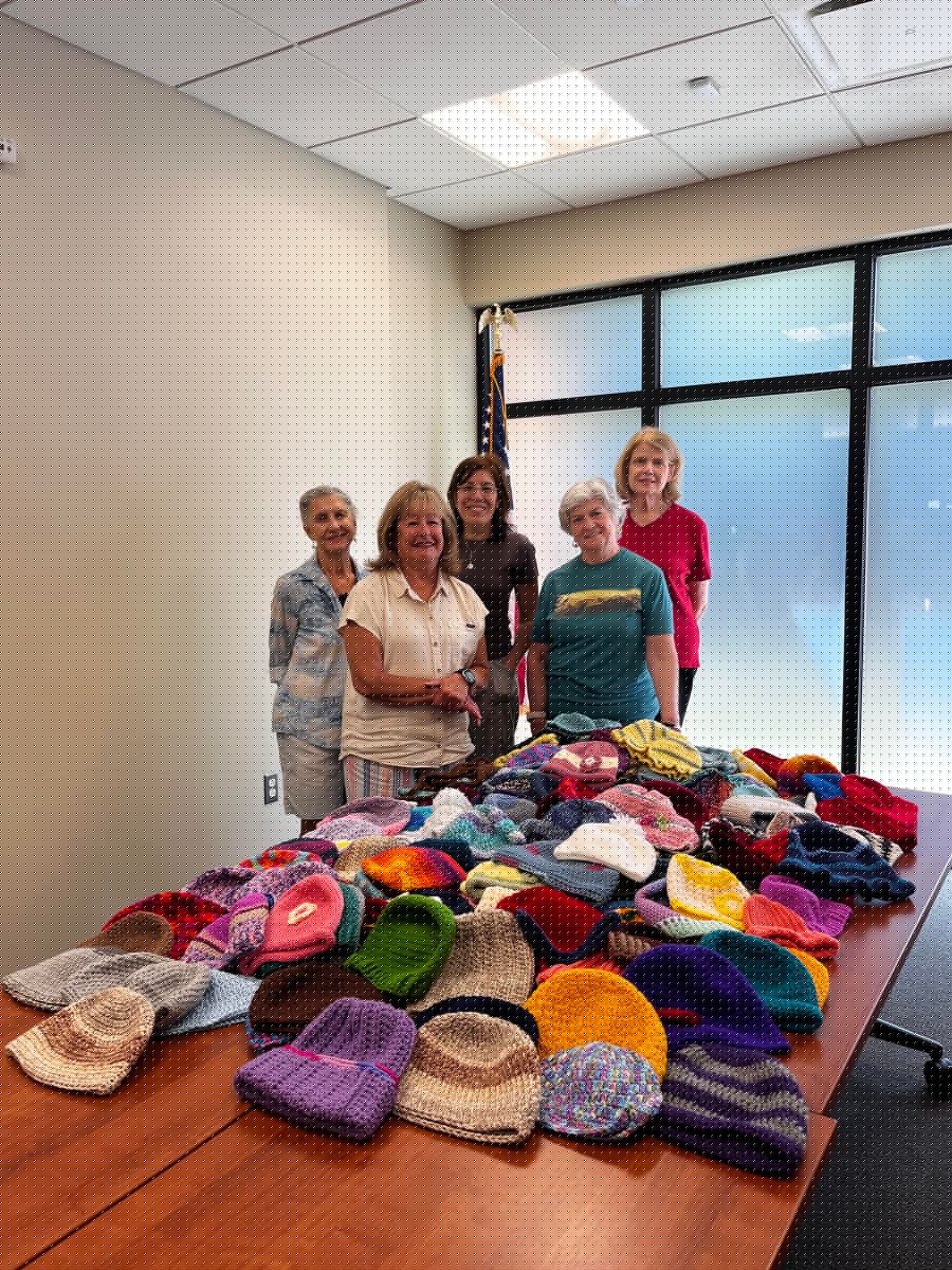 Shelter Rock Library crochet group donates over 200 hats