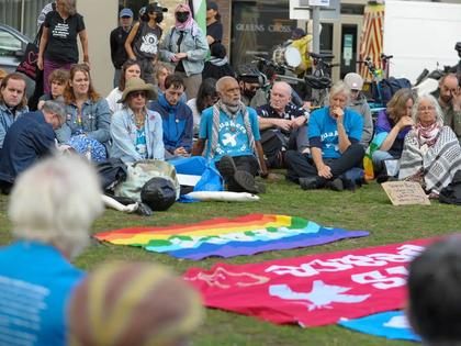 The Quakers held a silent protest outside the UK’s largest arms fair