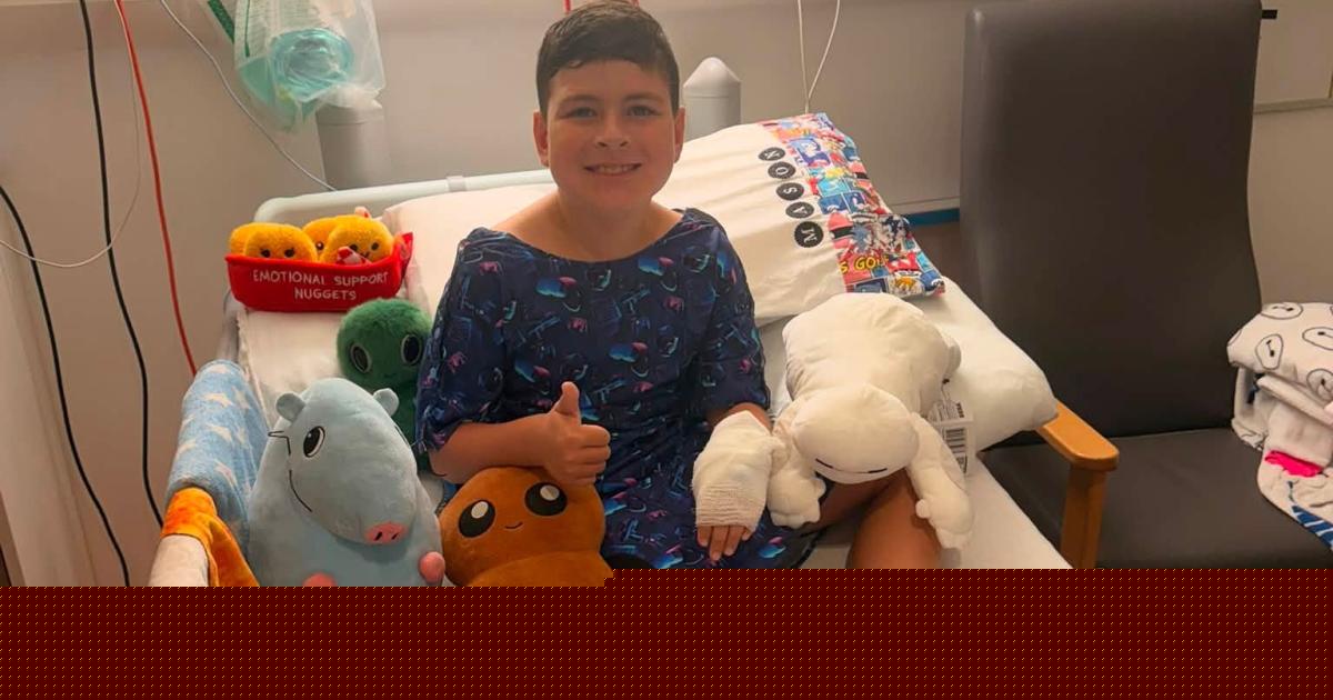 Nine-year-old Mason recovers from second major brain surgery after cancer relapse