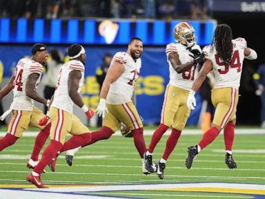 Short-handed 49ers stop Rams on downs in overtime, preserving a 26-23 victory