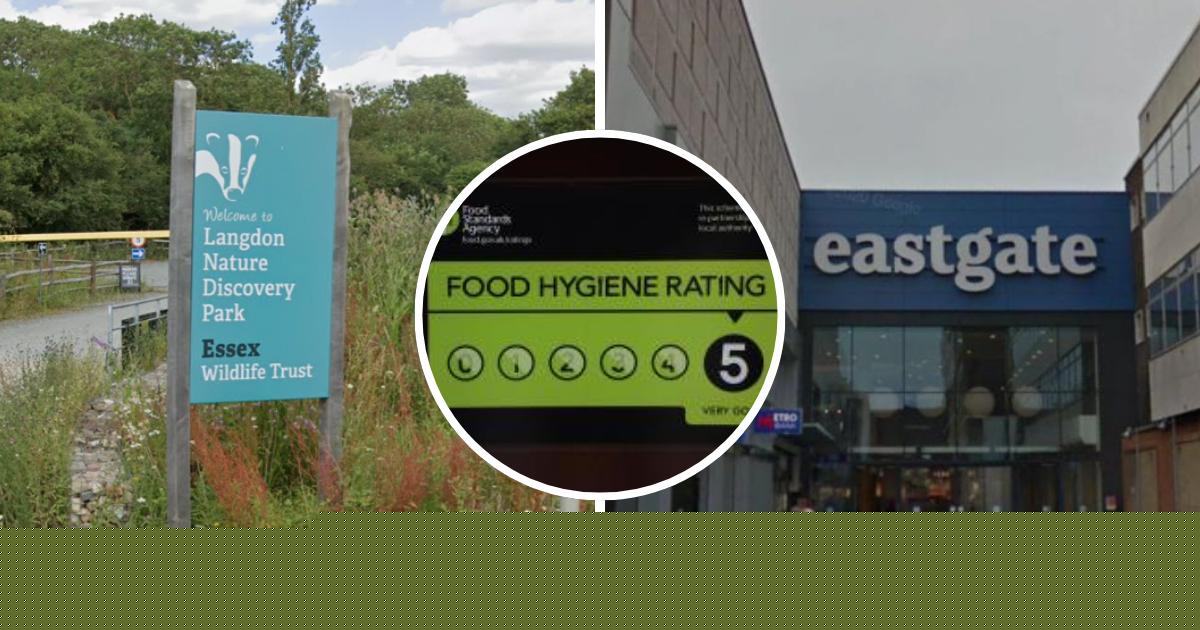 How did Basildon businesses score for food hygiene last month?