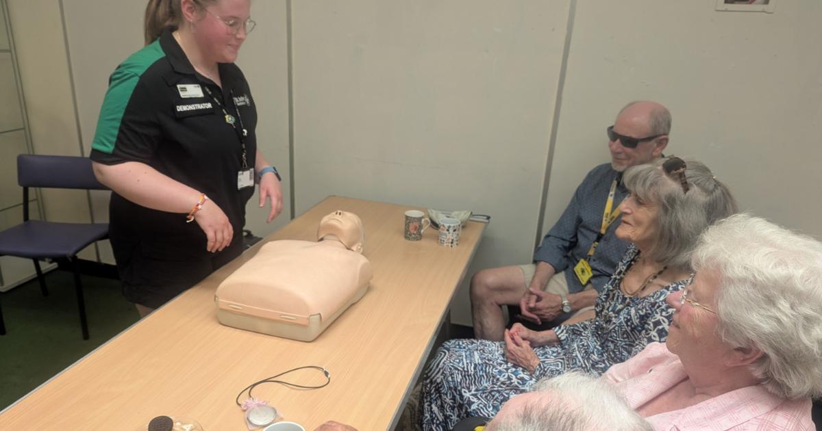 St John Ambulance' first aid session for blind and partially sighted residents