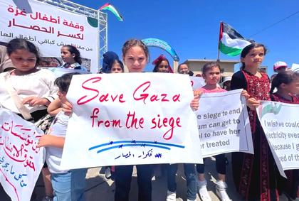 Palestinian children urge – ‘stop the killing!’