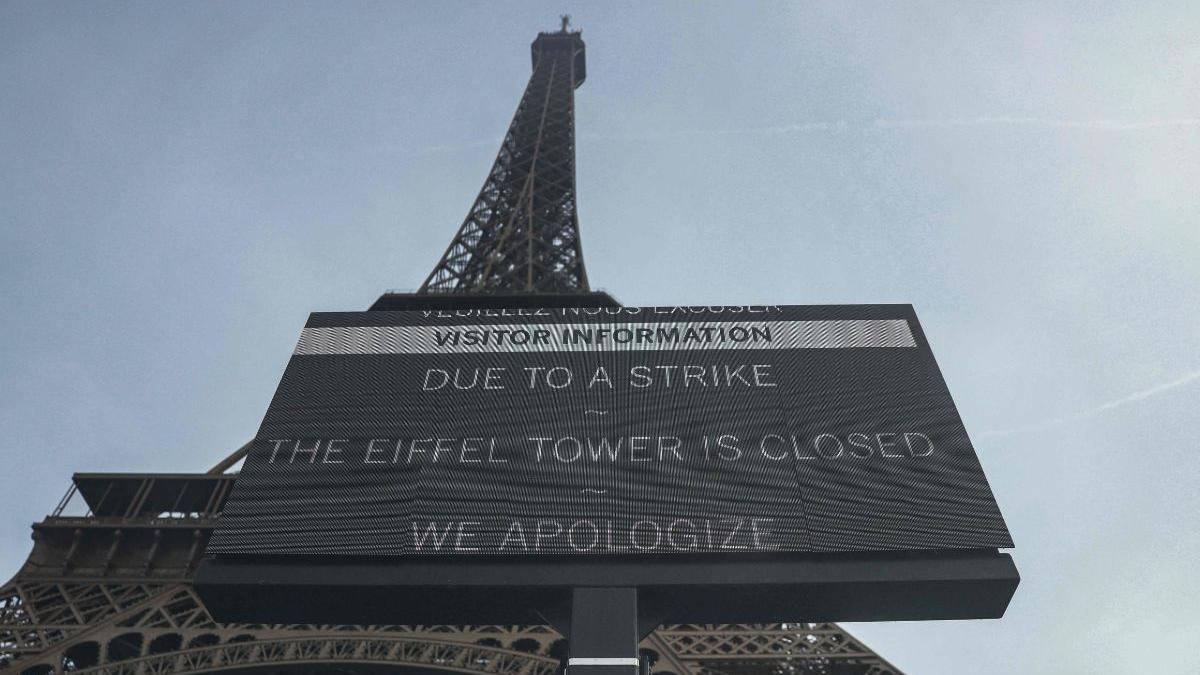 Eiffel tower shuts down as France erupts in anti-austerity protests