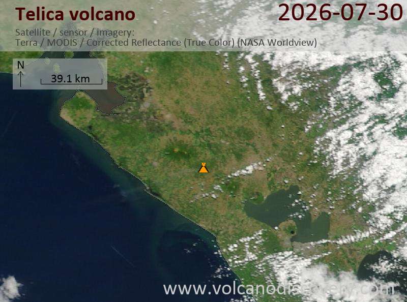Telica Volcano Volcanic Ash Advisory: CONS LGT VA EMS. to 7000 ft (2100 m)