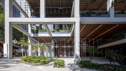 Triptyque wraps São Paulo skyscraper with continuous grid of planters