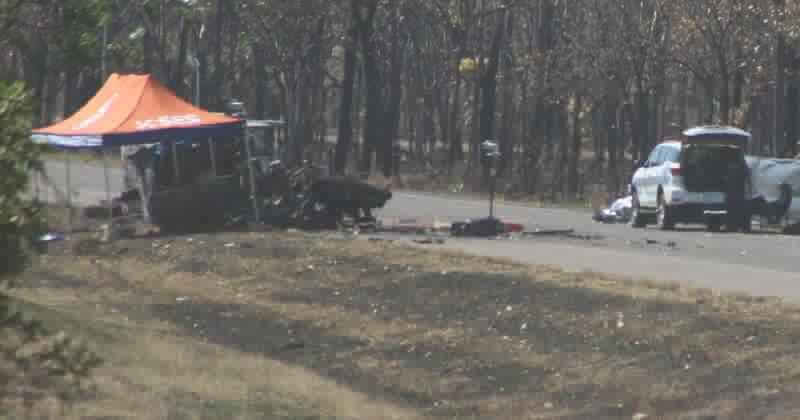 Horror highway inferno probe after rescuers forced back