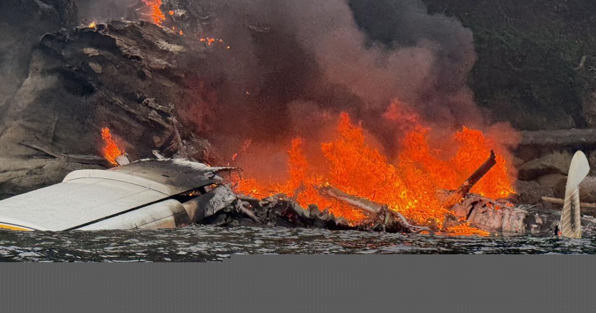 A seaplane carrying 11 crashes into an island north of Seattle and all aboard are rescued