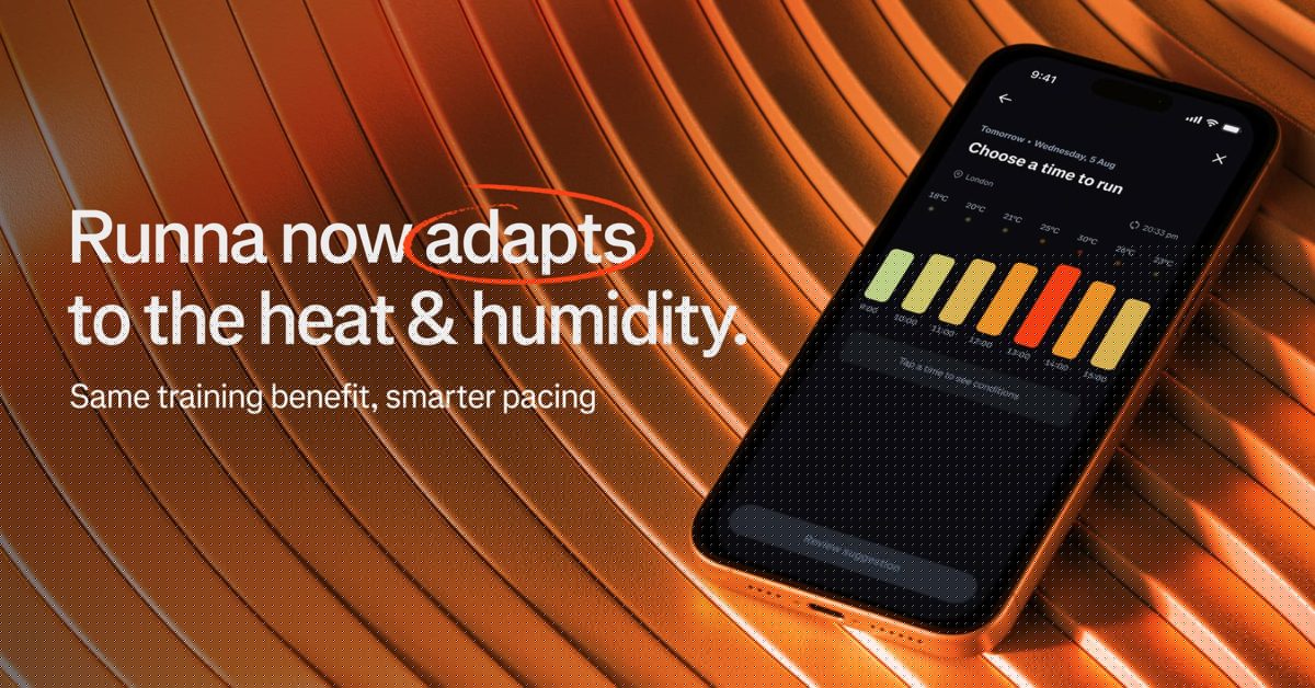 Runna now automatically adapts training paces based on heat and humidity