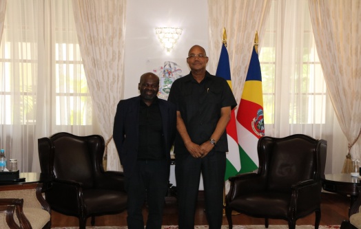 President Herminie Commends Daliso Chaponda's Engagement with Seychellois Youth .