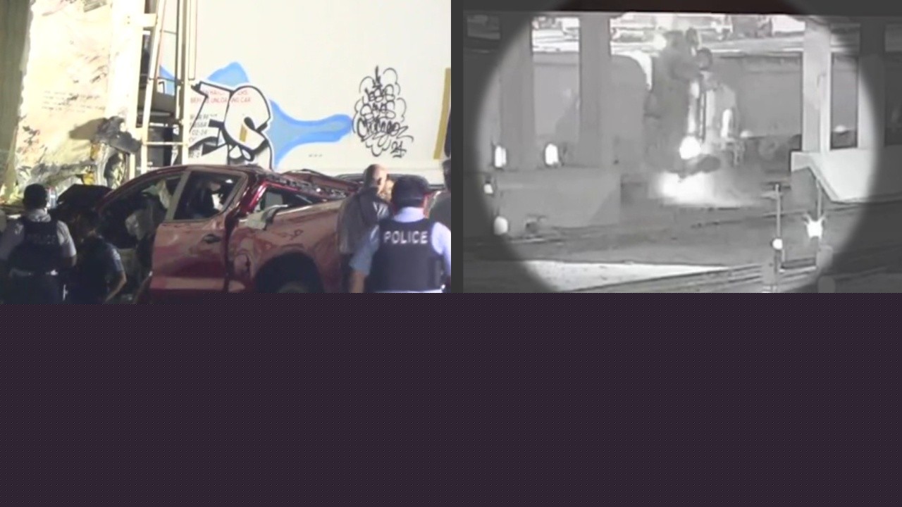 Video shows fatal Chicago crash, truck plunge off bridge into train car